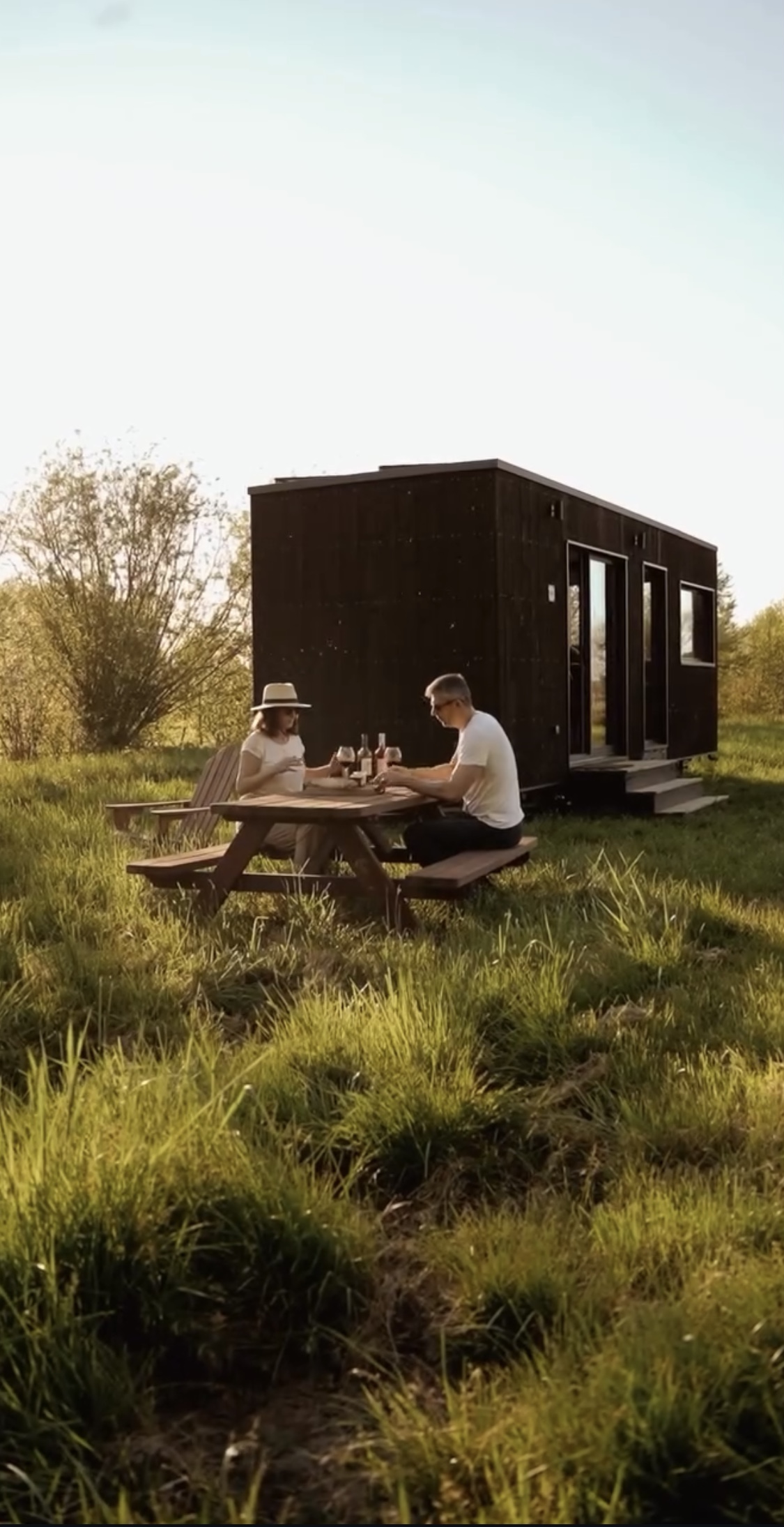 Tiny House au crépuscule
